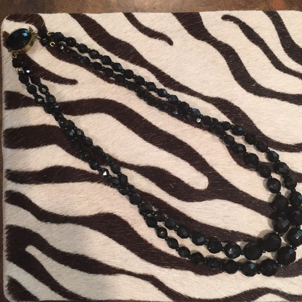 2/$25 Black beaded necklace